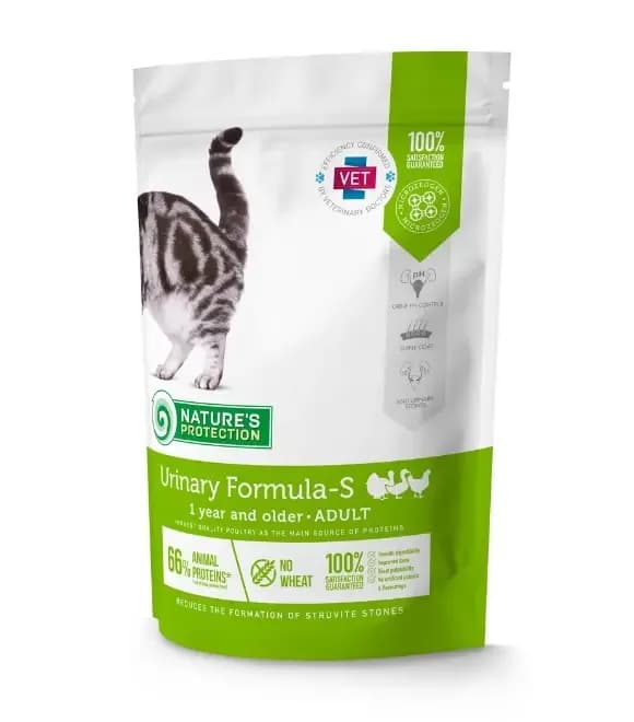 Nature's Protection Cat Urinary Formula-S Dry Food, Poultry, 2kg
